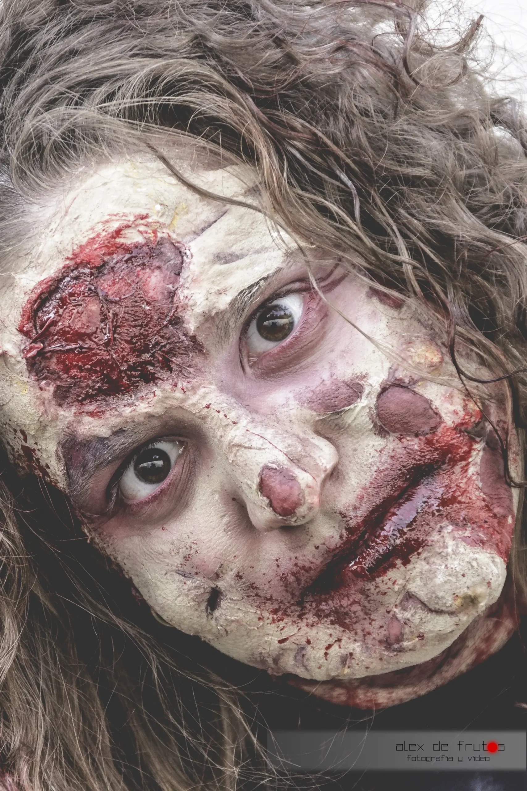 Maquillaje zombie terminado gymkhana zombie attack